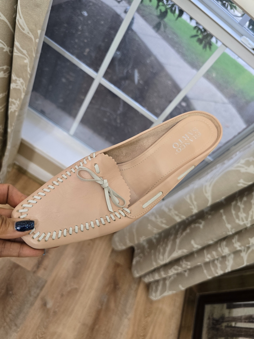 Franco Sarto Peach Slip-On Loafer with Bow Accent - Picture 9 of 9